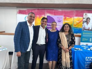The Mental Health Symposium speakers: Mr Ranjit Thaliwal, Dr Nij Singh, Dr Santosh Bhanot, Dr Ananta Dave