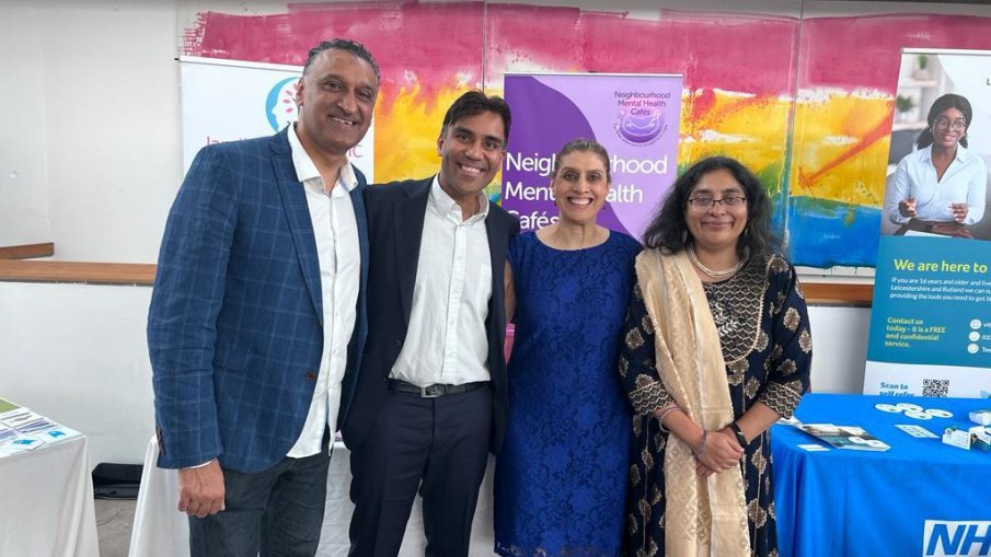 The Mental Health Symposium speakers: Mr Ranjit Thaliwal, Dr Nij Singh, Dr Santosh Bhanot, Dr Ananta Dave